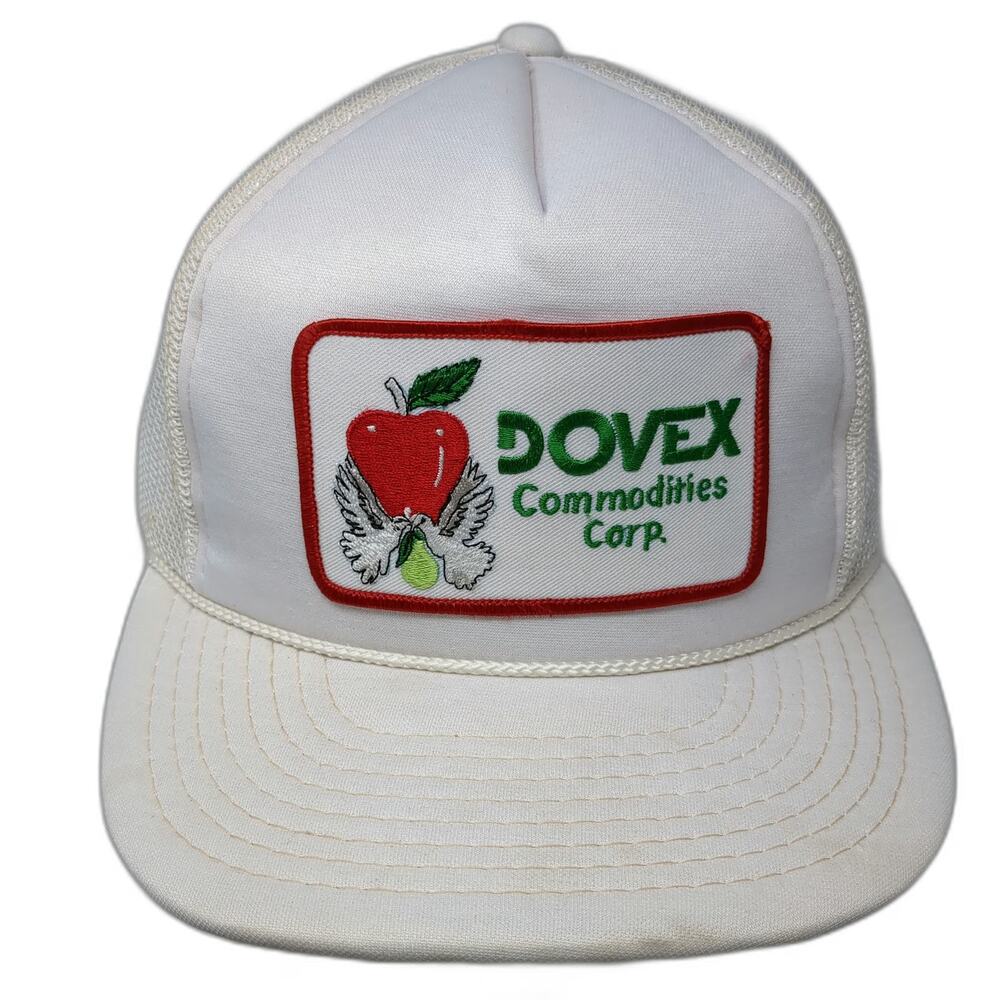 Hanes 5 Panel White Red Green One Size Snapback Mesh Hat Dovex Commodities Corp